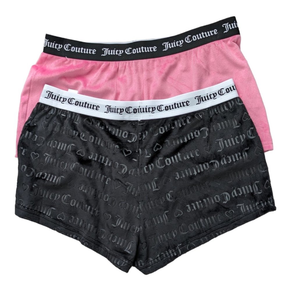 JUICY COUTURE ~ Velour Sleep Shorts Pajamas ~ 2 Pack NWT ~ Large